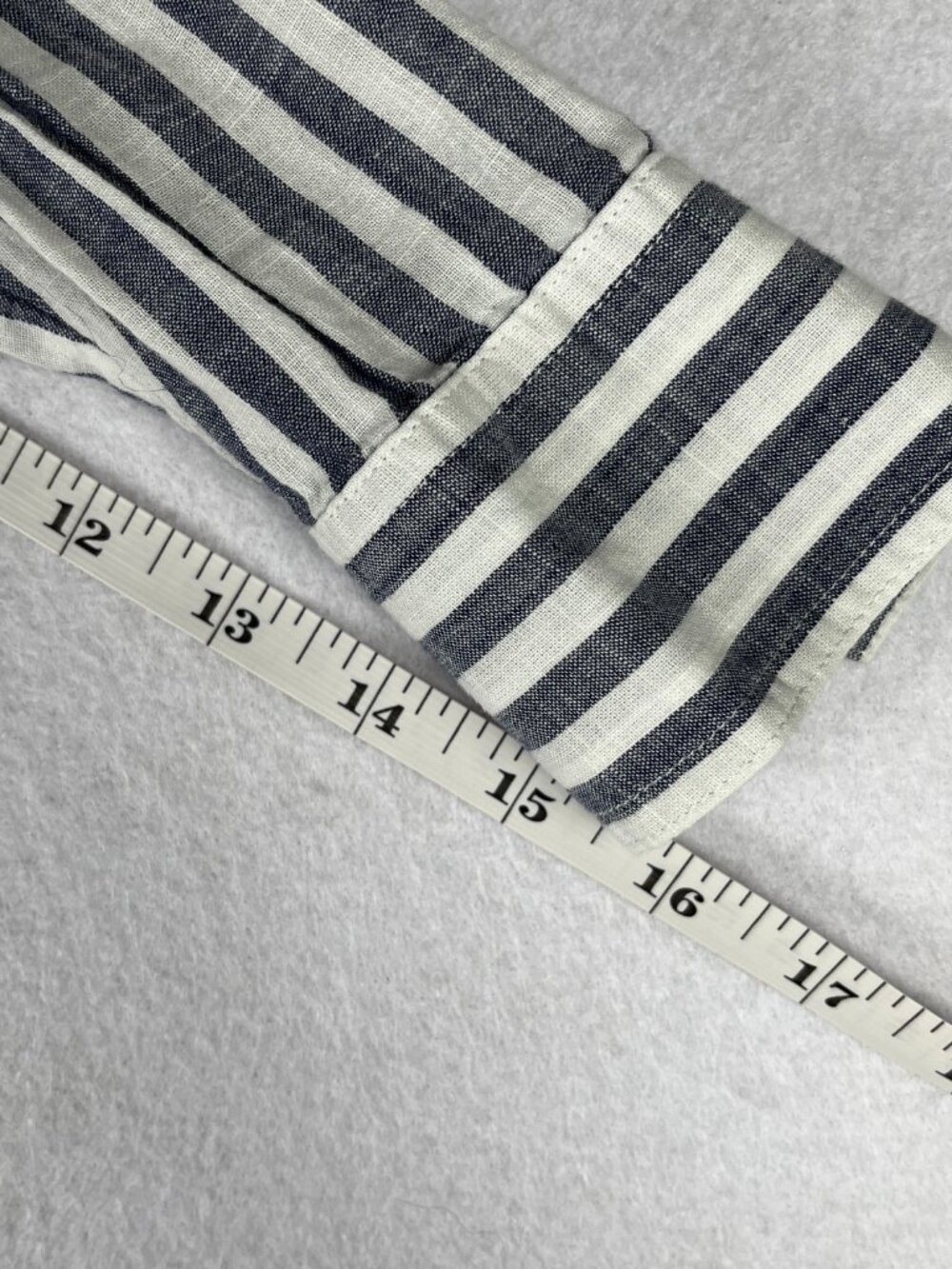 Madewell Lace Up Terrace Blouse Women's XS Blue White Striped Boho Cottagecore - Picture 9 of 13